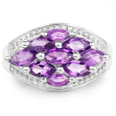 1.91 Carat Genuine Amethyst .925 Sterling Silver Ring