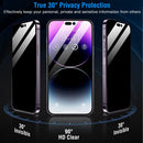 2Pcs Privacy Screen Protectors Tempered Glass Screen Film Full Coverage Screen Protector Fit for iPhone 14/14Plus/14Pro/14Pro Max/13/13Pro/13Max/12/12