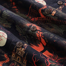 Halloween Hawaiian Shirt For Men Midnight Castle Shirt Camp Collar 100% Cotton
