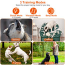 3280FT Dog Training Collar IP67 Waterproof Pet Beep Vibration Electric Shock Collar 3 Channels Rechargeable Transmitter Receiver Trainer with Flashlig