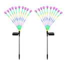 2Pcs Solar Firefly Lights Swaying Decorative Pathway Stake Lamp IP65 Waterproof Landscape Patio Yard Night Light