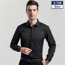 Elegant Business Formal Solid-color Long-sleeve Mens Shirt