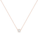 .925 Sterling Silver 1/2 Cttw Diamond Bezel 18" Pendant Necklace (I-J Color, I2-I3 Clarity)