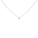 14K White Gold 1/10 Cttw Pear Shape Lab Grown Diamond Solitaire Pendant Necklace (F-G Color, VS2-SI1 Clarity)