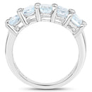 3.60 Carat Genuine Blue Topaz .925 Sterling Silver Ring