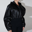 Women's Zipper Faux Leather Jacket