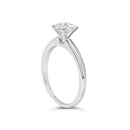 14K White Gold 1.0 Cttw Round Lab Grown Diamond 4 Prong Solitaire Engagement Ring (F-G Color, VS2-SI1 Clarity) - Ring Size 7