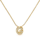 10K White Gold Diamond Accent "A" Initial Bubble Pendant Necklace