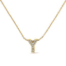 10K White Gold Diamond Accent "A" Initial Bubble Pendant Necklace
