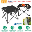 Portable Folding Camping Table with Cup Holders & Carry Bag