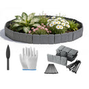 Plastic Landscape Edging 16FT Cobblestone Garden Border Kit