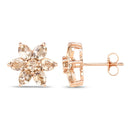 1.98 Carat Genuine Morganite 10K Rose Gold Earrings