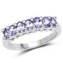 1.19 Carat Genuine Tanzanite .925 Sterling Silver Ring