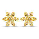 18K Yellow Gold Plated 2.12 Carat Genuine Citrine .925 Sterling Silver Earrings