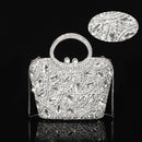 High-end Luxurious Heavy-Embroidered Shiny Champagne Bottle Rhinestone Evening Bag