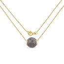16.79 Carat Genuine Grey Moonstone .925 Sterling Silver Pendant
