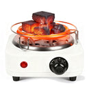 Electric Charcoal Burner 500W Hookah Charcoal Burner Compact Coal Burner for Hooka Cubes Shisha with Grill and Tongs 5 Temperature Gears 338℉-1022℉ Th