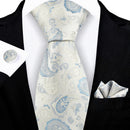 Jacquard-embroidered Cashew Flower Tie