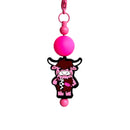 TRENDY HIGHLAND COW Charm - Tumbler Handle Charm