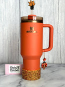 Pumpkin Spice Druzy BLING Tumbler Boot -fits 40oz New!