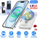 5000mAh Magsafe 3 In 1 Portable Charger PD22.5W Magnetic Fast Charger Fast Charging Power Bank Fit For IOS Phone 15/14 Samsung Galaxy S24 And More