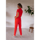 Female Loose Lace-up Casual Jumpsuit