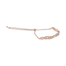 14K Rose Gold Plated .925 Sterling Silver Diamond Accent Layered Infinity Link and Heart Adjustable 4â€-10†Adjustable Bolo Bracelet (I-J Color, I3 Clarity)