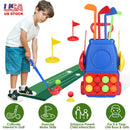 Toddler Golf Clubs Set Kids Golf Kits Toddler Golf Ball Game Play Set Golf Game with 4 Golf Sticks 8 Golf Balls 2 Golf Holes 1 Golf Mat for 3-6 Year O
