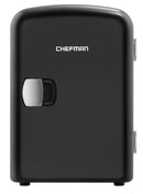 Chefman Mini Portable Personal Fridge 4 Liter Capacity Black
