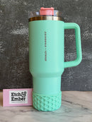 THAILAND TEAL WAFFLE Tumbler Boot -fits 20-40oz New! Restocking November