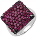 3.15 Carat Genuine Ruby .925 Sterling Silver Ring