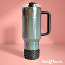 Onyx Shimmer Metallic Waffle Tumbler Boot -Fall fits 20-40oz