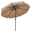 9 Feet Patio Umbrella with Crank Handle and Push Button Tilt