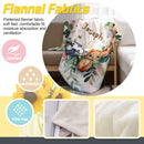 Personalized Safari Animals Blanket with Name | Botanical Wreath Design | Custom Baby & Kids Gift