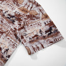 Men's Hawaiian Shirt Dawn of Artistry Print Cotton Button-down Vintage Aloha Shirt