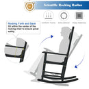 Indoor Outdoor Wooden High Back Rocking Chair