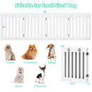 24 Inch Folding Wooden Freestanding Pet Gate Dog Gate with 360° Hinge
