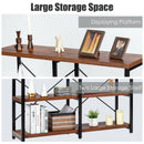 3 Tier 47 Inch Console Metal Frame Sofa Table