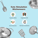 Vintage Play Kitchen Pretend Kids Cooking Playset Toys with Water Dispense