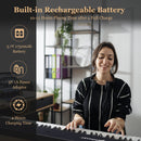 88-Key Folding Electric Lighted Piano Full-Size Portable Keyboard MIDI
