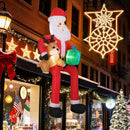 9.5 Feet Christmas Inflatable Santa Outdoor Decoratio with Built-in LED Lights
