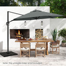 9 FT Cantilever Patio Umbrella with Vented Top and Sun-Protective Canopy