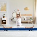 9 FT Folding Gymnastics Balance Beam with Anti-slip Base and Pine Wood Frame