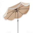 9 FT Outdoor Tassel Umbrella with Push Button Tilt