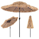 Thatched Tiki Umbrella 9 FT with Solar LED Lights