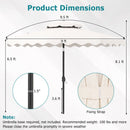 9 Feet Patio Umbrella with Push Button Tilt and Crank