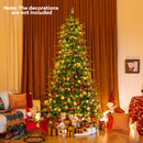 7.5 Feet Pre-Lit Artificial Christmas Tree with Warm White LED Lights