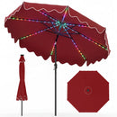 9 Ft Solar Patio Umbrella with LED Lights