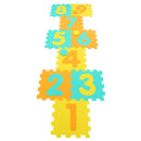 9 Pieces Interlocking Foam Puzzle Floor Mat with 3 Marker Discs