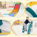 9-in-1 Toddler Slide L-Shaped with Basketball Hoop and Steering Wheel